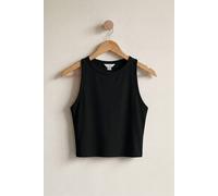 Enorsia Super Soft Cropped Tank Top In Black Black