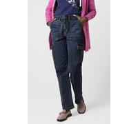 ENORSIA Vintage Straight Leg Cargo Jeans - 14 - 99% Cotton, 1% Spandex - Dark Navy