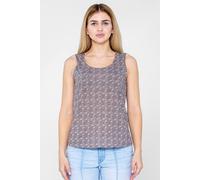 Enorsia Wave-Printed Basic Scope Neck Vest In Grey Grey