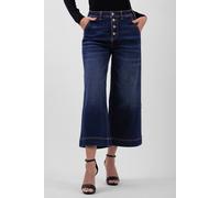 Enorsia Wide Leg Culottes Jeans In Navy Navy