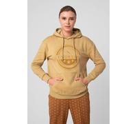 ENORSIA Women Drop Shoulder Printed Hoodie - 8 - Cream - 55% Cotton, 45% Polyester