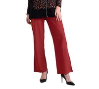 Enorsia Women Herringbone Wide Leg Trouser Side Slant Pocket, Trousers for Every Body Type and All-Day Comfort - Red, 12