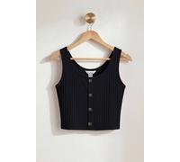 Enorsia Women’S Button Through Vest Top | In Black Black