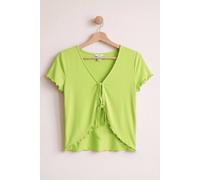 Enorsia Women’s Cotton Rich Lettuce Edge T-Shirt | In Green Green