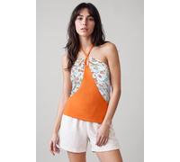 Enorsia Women’s Halter Neck Top | In Orange Orange