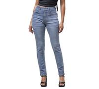 Enorsia Women’s High Waist Slim Fit Jeans - Stretch Denim Skinny Trousers with Faded Blue Wash, Comfortable Everyday Slim-Cut Jeans for Casual & Workwear in Light Blue, 12