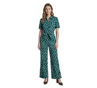 Enorsia Women Zip Through Wide Leg Jumpsuit Collared Neck and Short Sleeves, The Versatile ladies jumpsuits With Real Comfort Perfect for Going out Womens Jumpsuits