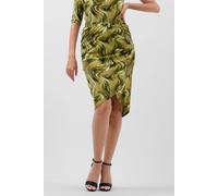Enorsia Women's Abstract Wavy Jersey Wrap Skirts in Green | Size: 10 Enorsia Green 10