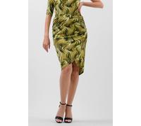 Enorsia Women's Abstract Wavy Jersey Wrap Skirts in Green | Size: 8