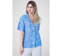 Enorsia Women's Animal Print Relaxed Shirt in Blue | Size: 16 Enorsia Blue 16