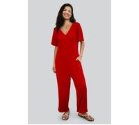 Enorsia Women's Ankle Length Wide Leg Jumpsuit in Red | Size: 16 Enorsia Red 16