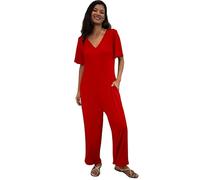 Enorsia Womens Ankle Length Wide Leg Jumpsuit With V-neck Design, Airy Flare Short Sleeves And Soft Touch Cotton Fabric Perfect Jumpsuits for women