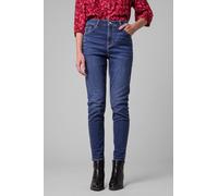 Enorsia Women's Blue High Waisted Slim Jeans in Dark Blue | Size: 10 Enorsia Dark Blue 10