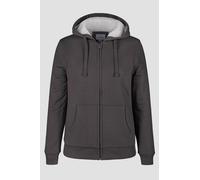 Enorsia Women's Borg Lined Zip Through Hoodie In Dark Grey Dark Grey