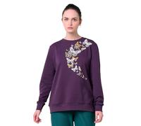 Enorsia womens Butterfly Print Sweatshirt; Glitter Design,Crew Neck, Long Sleeves, Ribbed Details, Soft Cotton Fabric with Comfortable Fit (UK, Numeric, 18, Regular, Regular, Purple)