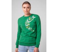 Enorsia Women's Butterfly Print Sweatshirt in Green | Size: 18