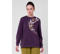 Enorsia Women's Butterfly Print Sweatshirt in Purple | Size: 8 Enorsia Purple 8
