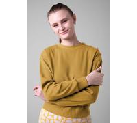 Enorsia Women's Button Shoulder Crewneck Sweatshirt in Yellow | Size: 16 Enorsia Yellow 16