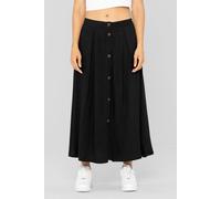 Enorsia Women's Button Through Viscose Maxi Skirt in Black | Size: 12 Enorsia Black 12