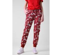 Enorsia Women's Christmas Red Colour Festive Printed Joggers | Size: 14