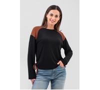 Enorsia Women's Colour Block Raglan Sleeve Tops in Black | Size: 14 Enorsia Black 14
