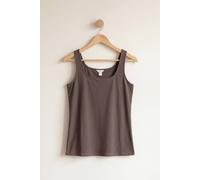 Enorsia Women's Combed Cotton Square Neck Vest 2 Pcs Pack in Brown | Size: 10