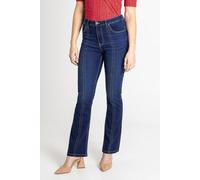 Enorsia Women's Comfort Stretch Flare Jeans in Indigo | Size: 8