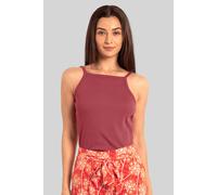 Enorsia Women's Core Square Neck Ribbed Crop Vest in Red | Size: 10 Enorsia Red 10