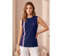 Enorsia Women's Cotton Sleeveless Top in Navy | Size: 8 Enorsia Navy 8