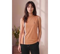Enorsia Women's Cotton Sleeveless Top in Orange | Size: 16
