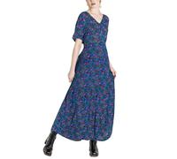 Enorsia Womens Crepe Viscose Paisley Printed Maxi Dress - Elegant V-Neck, Empire Waist, Concealed Zip Tie Waist - Perfect for Casual Outings or Formal Events (UK, Numeric, 14, Regular, Regular, Green)