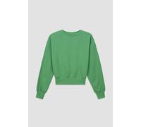 Enorsia Women's Crop Top Sweatshirt in Green | Size: 8
