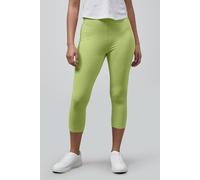 Enorsia Women's Cropped High Waist Leggings in Green | Size: 8