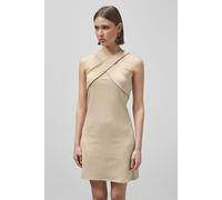 Enorsia Women's Cross Front Halter Neck dress in Cream | Size: 12 Enorsia Cream 12