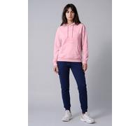 Enorsia Women's Drop Shoulder Printed Hoodie in Pink | Size: 10
