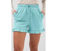 Enorsia Women's Essential Frill Hem Jersey Shorts in Blue | Size: 18