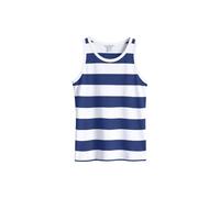 Enorsia Womens Essential Stripe Tank Top with Jersey Soft Breathable Fabric Binding Round Neck Loose Fit Summer Layering Casual Everyday Basic Tee