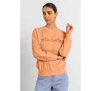 Enorsia Women's Estás Bella Long Sleeve Sweatshirt in Orange | Size: 18
