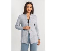 Enorsia Women's Fitted Tailored Jersey Blazer in Grey | Size: 10 Enorsia Grey 10