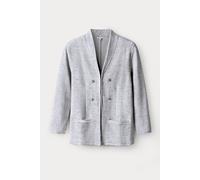 Enorsia Women's Fitted Tailored Jersey Blazer in Grey | Size: 8 Enorsia Grey 8