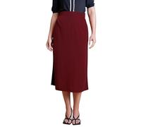 Enorsia Womens Flare A-Line Jersey Midi Skirt with Pockets Pull-On Elastic Waist Casual Summer Skirt with Belt Loops Soft Stretchy Lightweight Fabric (8, Red)
