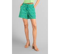 Enorsia Women's Floral Boyfriend Jersey Shorts in Green | Size: 14