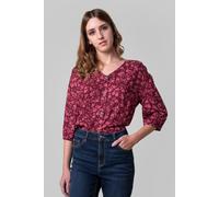 Enorsia Women's Floral Print Button Front Blouse in Red | Size: 12 Enorsia Red 12