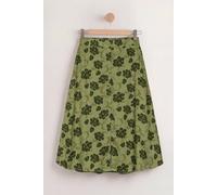 Enorsia Women's Floral Viscose Midi Skirt In Green Green