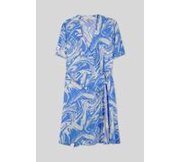 Enorsia Women's Fluid Printed Relax Fit Mini Dress in Blue | Size: 12