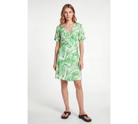 Enorsia Women's Fluid Printed Relax Fit Mini Dress in Green | Size: 18