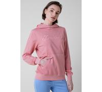 ENORSIA Womens Front Embroidery Hoodie - 16 - Pink - 75% Cotton, 25% Polyester
