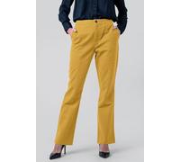 Enorsia Women's Front Seam Chino Trouser in Yellow | Size: 16 Enorsia Yellow 16