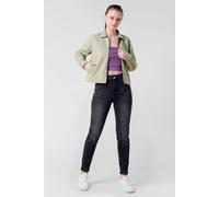 Enorsia Women's Full Zip Cropped Jacket in Green | Size: 16