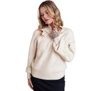 Enorsia Women's Funnel Neck Jumper Soft Knit Sweater with Raglan Sleeves Relaxed Fit Winter Jumper Cozy Ribbed Cuffs & Hem Women’s Sweater for Cold Days, (M, Cream)